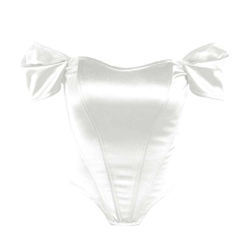 Summer fishbone waist tube top vest
