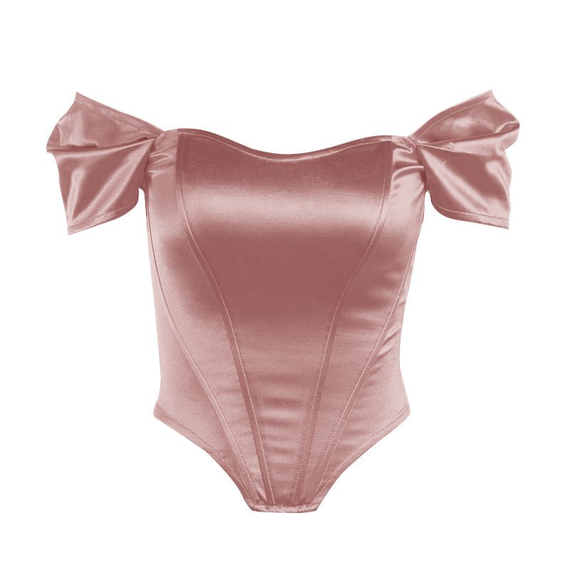 Summer fishbone waist tube top vest