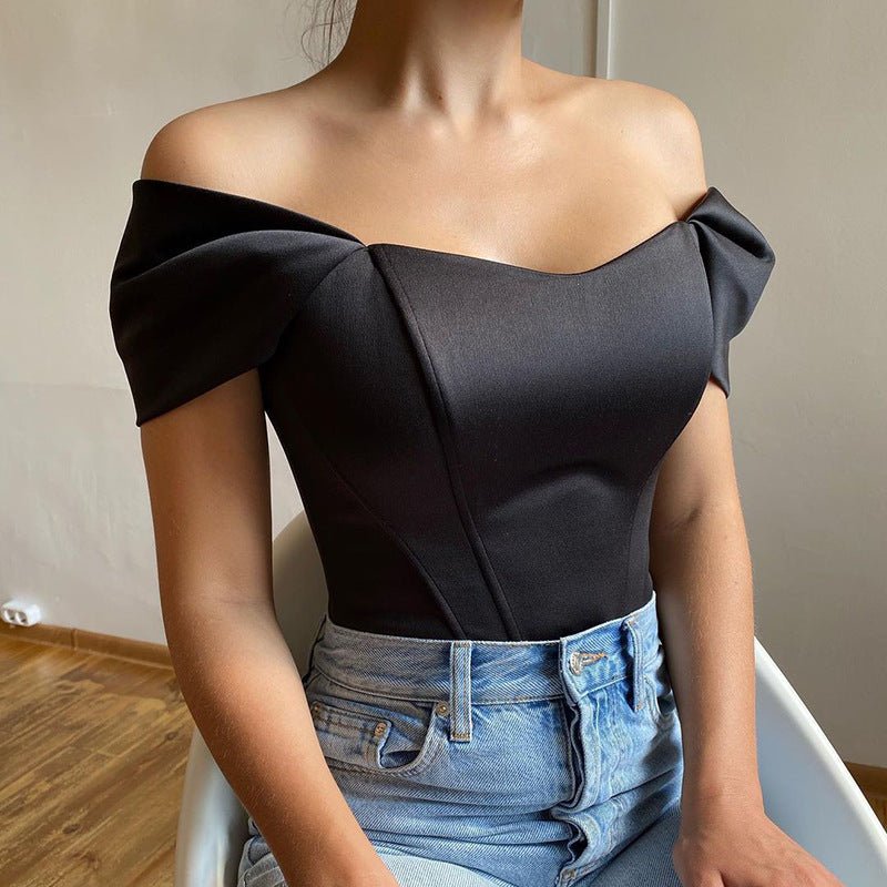 Summer fishbone waist tube top vest