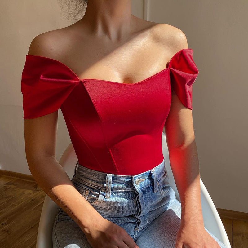 Summer fishbone waist tube top vest