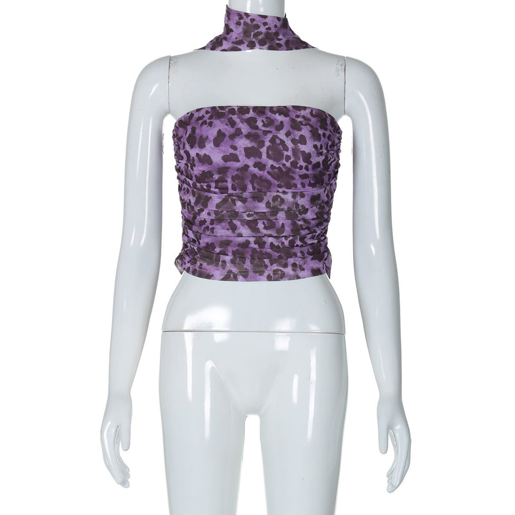 The Leopard Spice | Leopard Print Strapless Tube Crop Top
