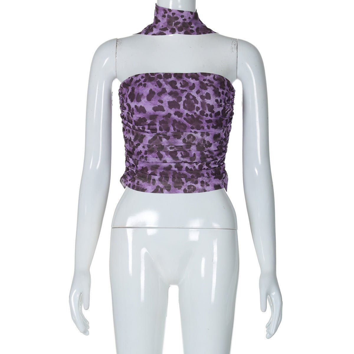 The Leopard Spice | Leopard Print Strapless Tube Crop Top