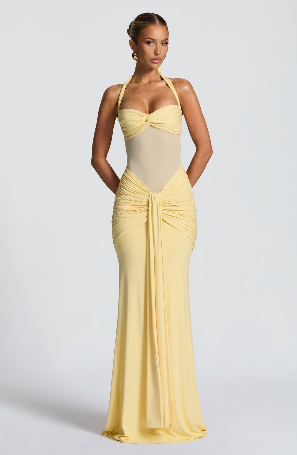 The Velvet Temptress | Women's Sleeveless Square-Neck Fish Tail Maxi Dress