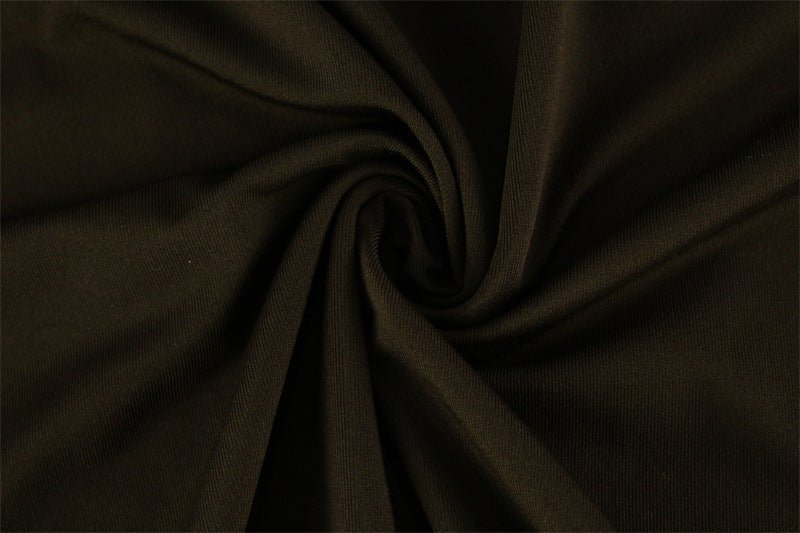Verona Rib | Turtleneck Spliced Tie-Waist Maxi Dress