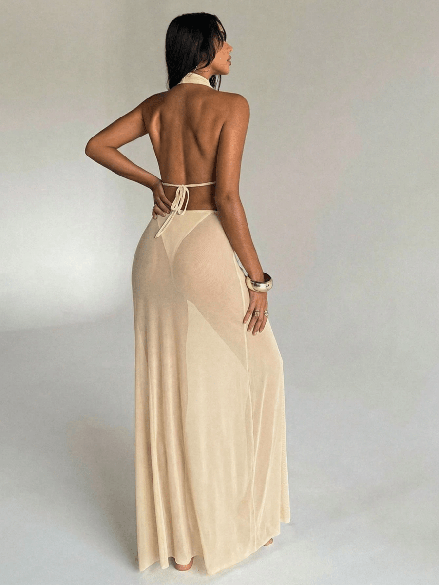 Aura Dress – Draped with an Open Back
