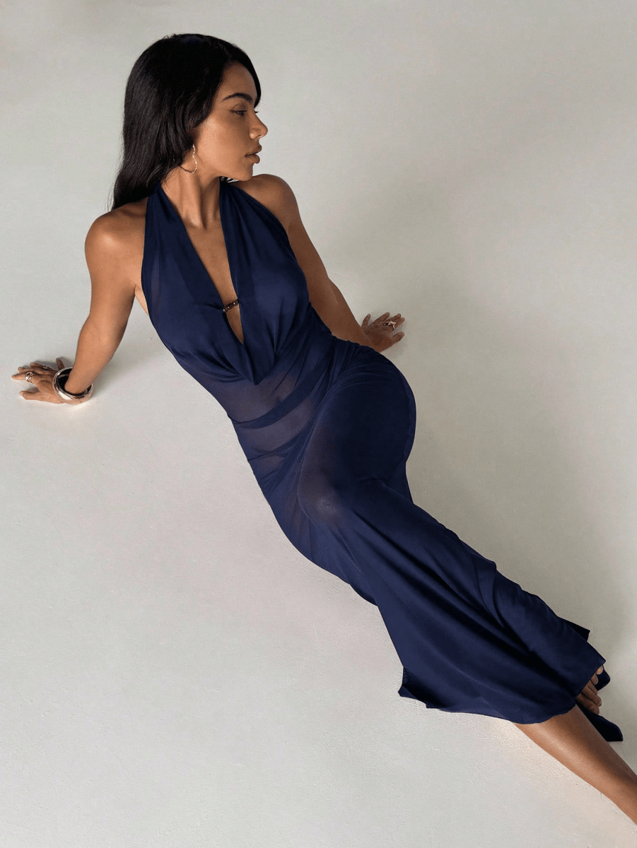Aura Dress – Draped with an Open Back