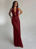 Aura Dress – Draped with an Open Back