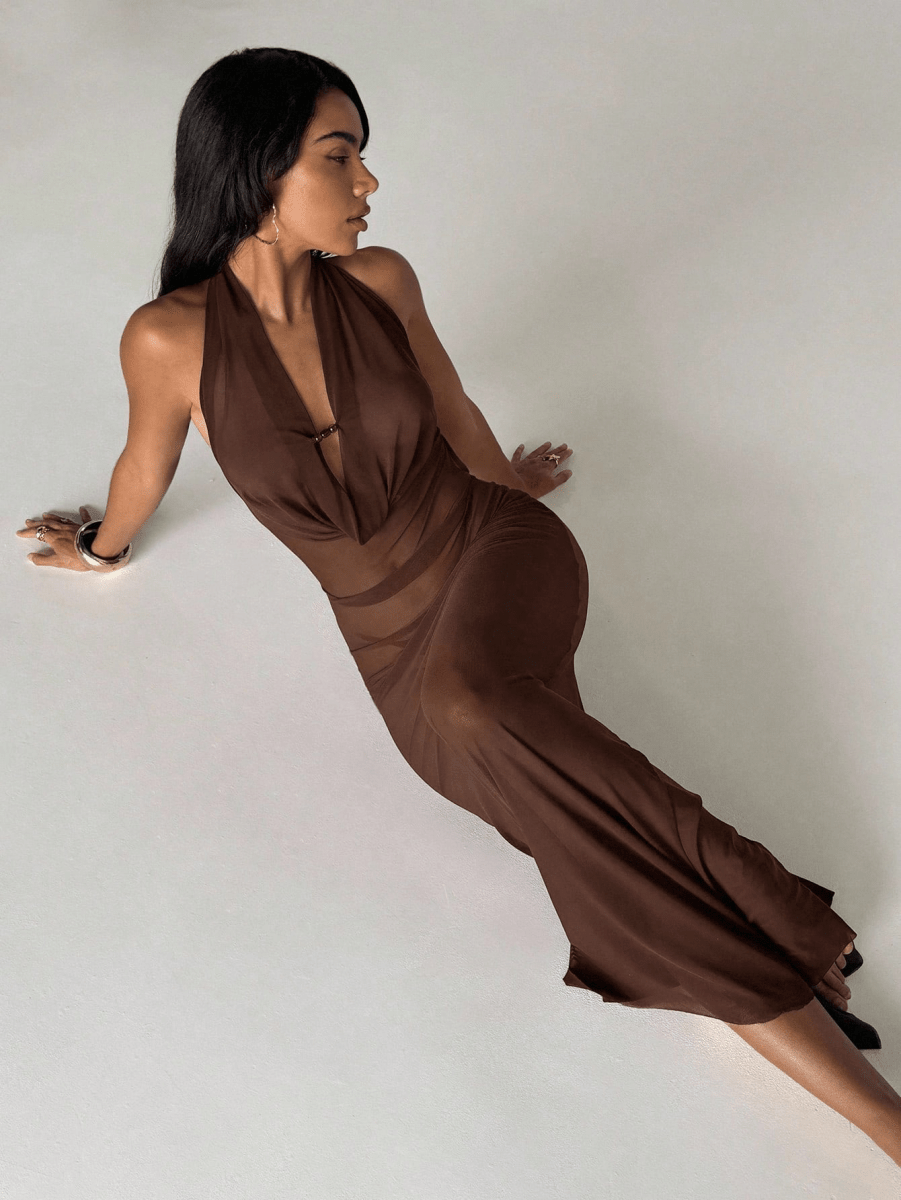 Aura Dress – Draped with an Open Back