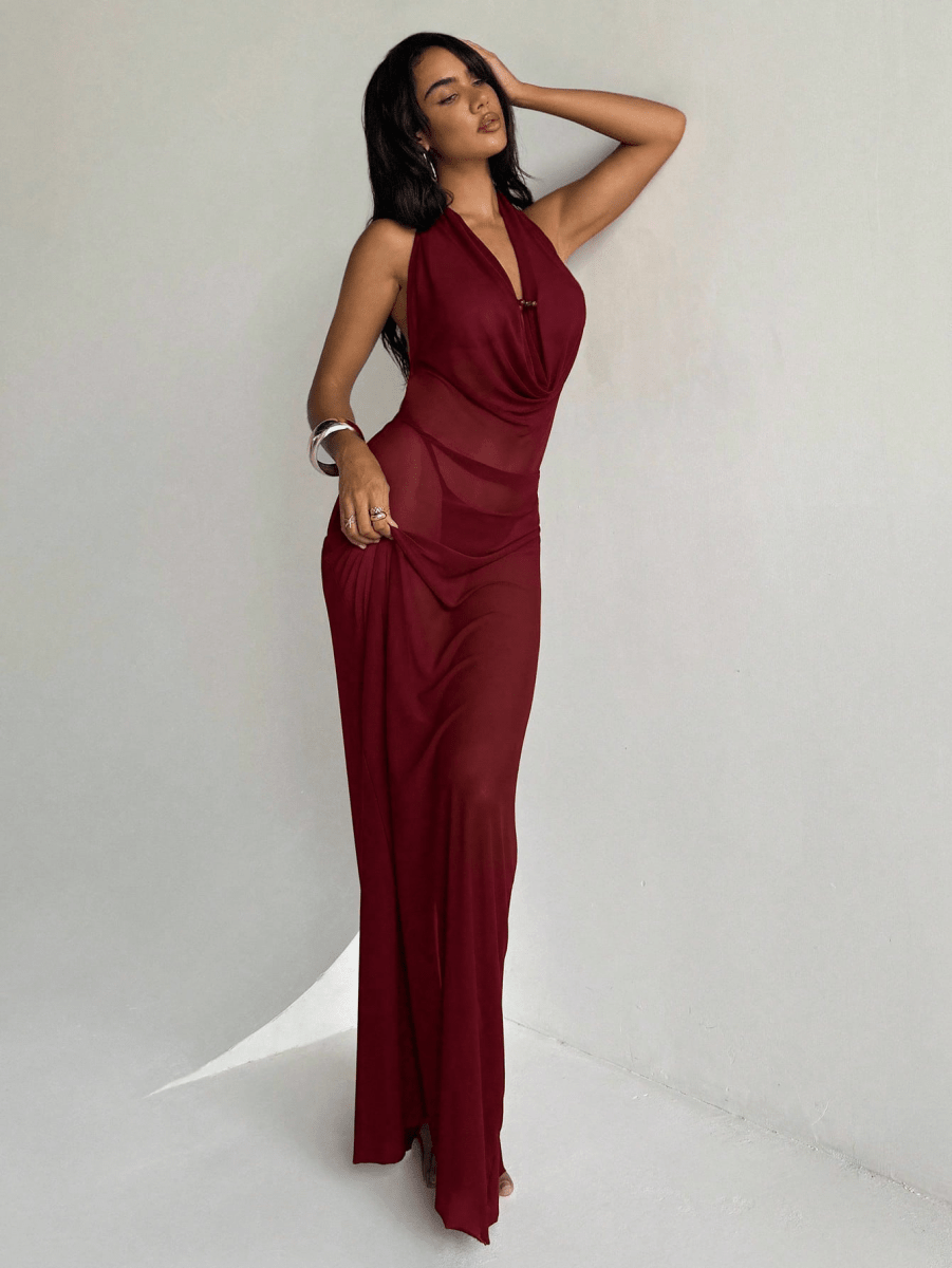 Aura Dress – Draped with an Open Back