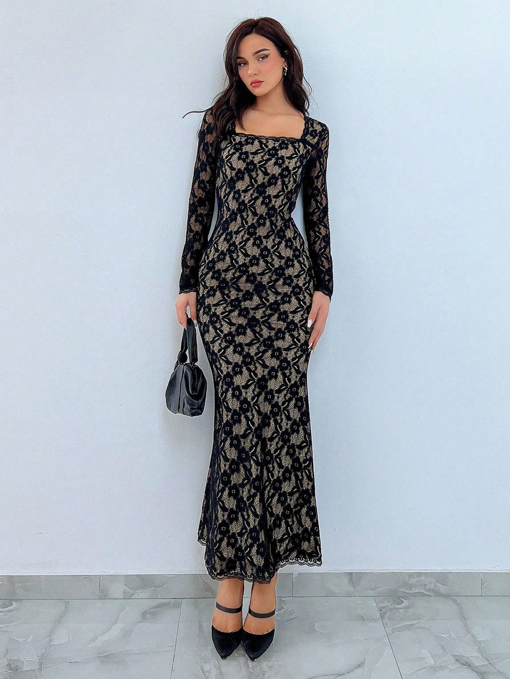 Women's Lace Bodycon Mermaid Dress