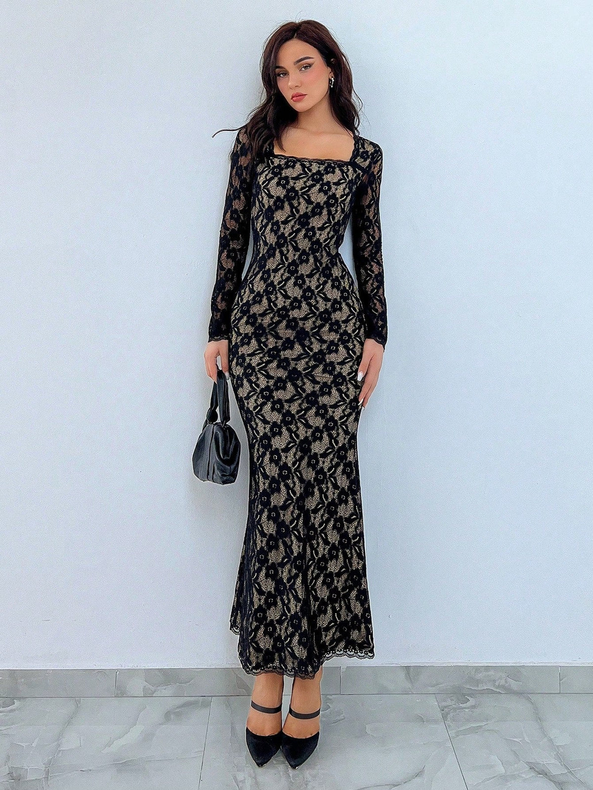 Women's Lace Bodycon Mermaid Dress