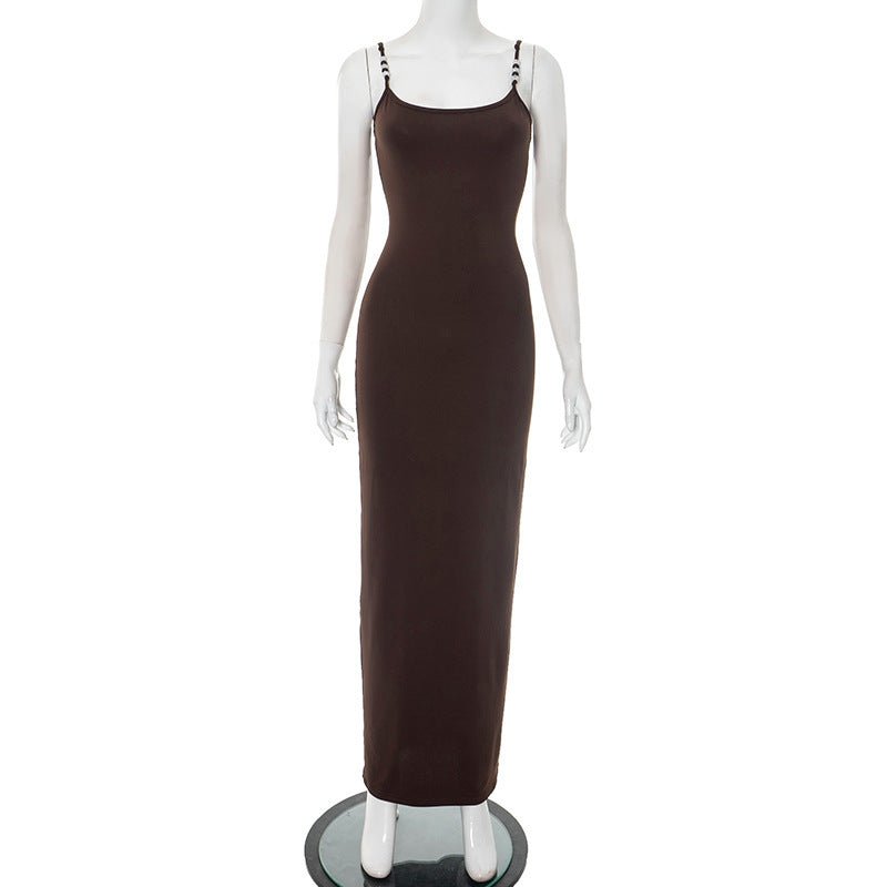 The Midnight Elegance | Women's Plus-Size Ice Silk V-Neck Long Nightdress
