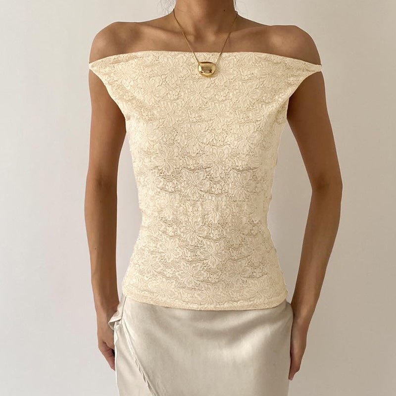 Women's Twist Knot Convertible Lace Bardot Top
