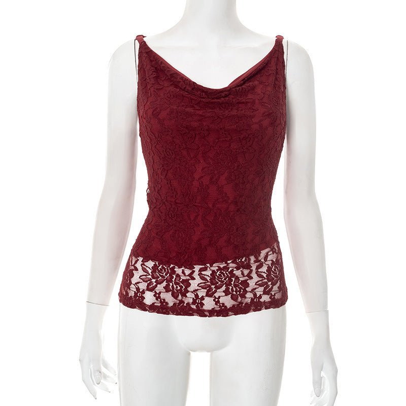 Women's Twist Knot Convertible Lace Bardot Top