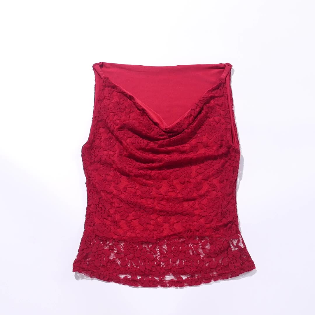 Women's Twist Knot Convertible Lace Bardot Top